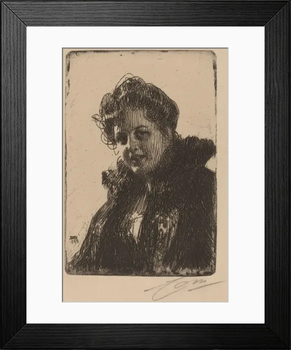 Framed Print : Mrs. Granberg, 1903. Creator: Anders Leonard Zorn Framed Print : Mrs. Granberg, 1903. Creator: Anders Leonard Zorn