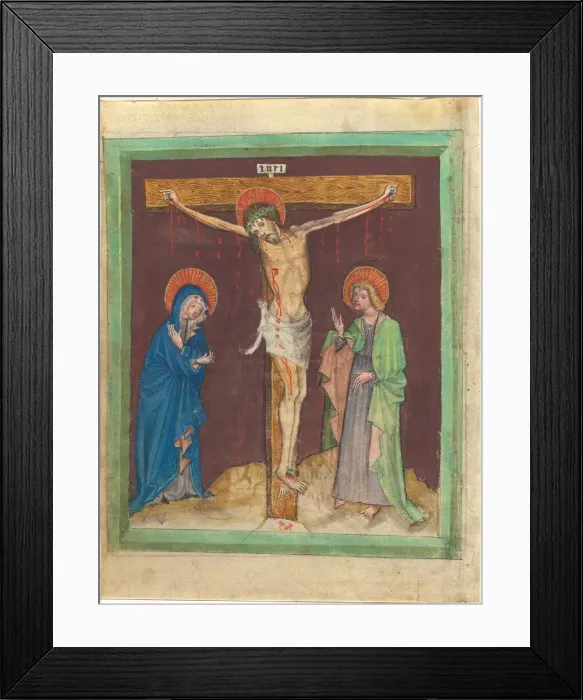 Framed Print : The Crucifixion, c. 1430. Creator: Unknown Framed Print : The Crucifixion, c. 1430. Creator: Unknown