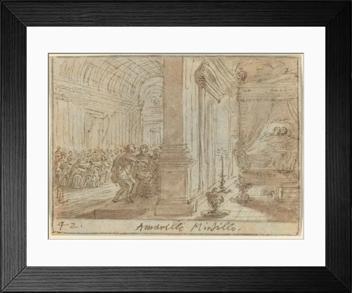 Framed Print : Amarilli and Mirtillo, 1640. Creator: Johann Wilhelm Baur Framed Print : Amarilli and Mirtillo, 1640. Creator: Johann Wilhelm Baur