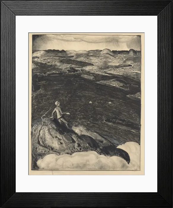 Framed Print : Dancing Town (The Top of the World), 1922. Creator: George Wesley Bellows Framed Print : Dancing Town (The Top of the World), 1922. Creator: George Wesley Bellows