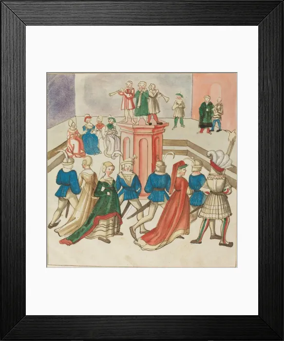 Framed Print : Masquerade, c. 1515. Creator: Unknown Framed Print : Masquerade, c. 1515. Creator: Unknown