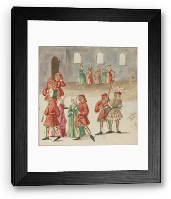 Framed Print : Masquerade, c. 1515. Creator: Unknown Framed Print : Masquerade, c. 1515. Creator: Unknown