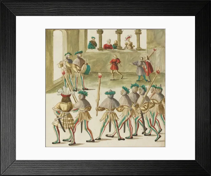 Framed Print : Masquerade, c. 1515. Creator: Unknown Framed Print : Masquerade, c. 1515. Creator: Unknown