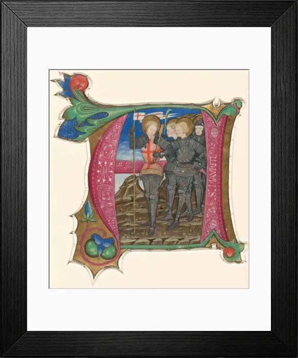 Framed Print : Saint Maurice and the Theban Legion, third quarter 15th century. Creator: Unknown Framed Print : Saint Maurice and the Theban Legion, third quarter 15th century. Creator: Unknown