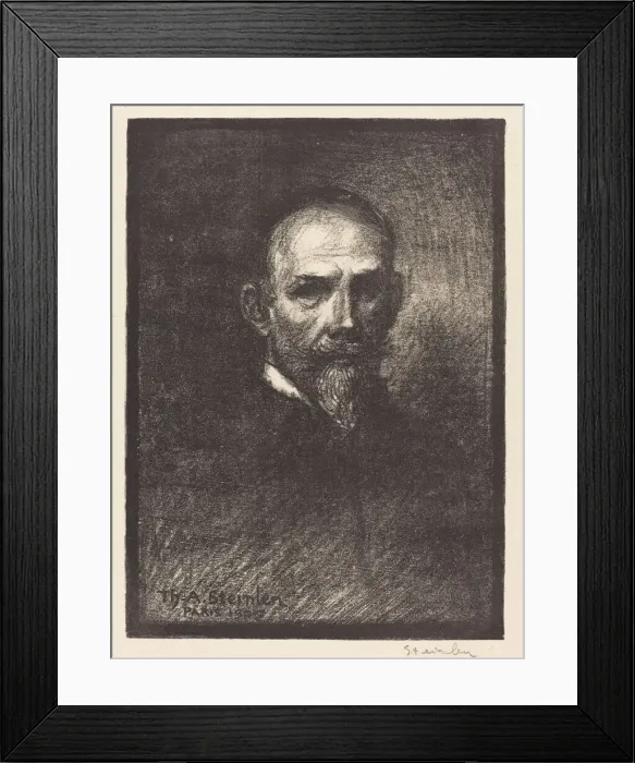 Framed Print : Self-Portrait (Steinlen de face, tete droite), 1905. Creator Framed Print : Self-Portrait (Steinlen de face, tete droite), 1905. Creator