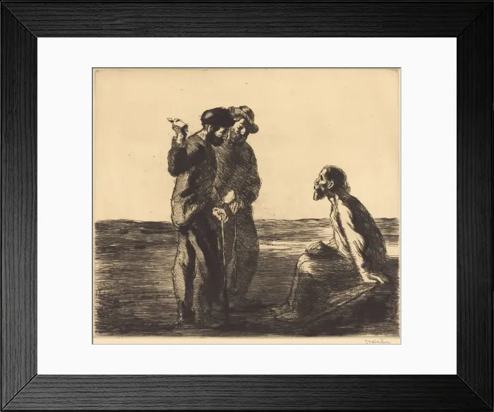 Framed Print : Three Companions (Les trois compagnons), 1912. Creator: Theophile Alexandre Steinlen Framed Print : Three Companions (Les trois compagnons), 1912. Creator: Theophile Alexandre Steinlen