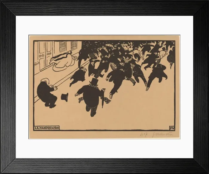 Framed Print : La Manifestation (The Demonstration), 1893. Creator: Felix Vallotton Framed Print : La Manifestation (The Demonstration), 1893. Creator: Felix Vallotton