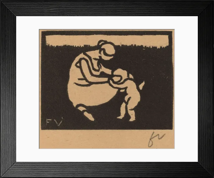 Framed Print : Bather and Child (La baigneuse al enfant), 1893. Creator: Felix Vallotton Framed Print : Bather and Child (La baigneuse al enfant), 1893. Creator: Felix Vallotton