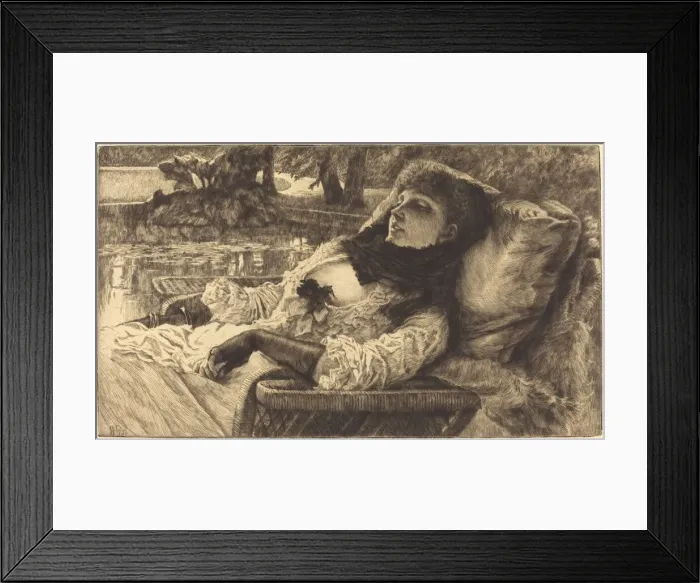 Framed Print : Summer Evening (Soiree d ete), 1882. Creator: James Tissot Framed Print : Summer Evening (Soiree d ete), 1882. Creator: James Tissot