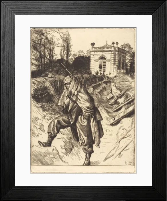 Framed Print : Grand Garde (Souvenir du siege de Paris), 1878. Creator: James Tissot Framed Print : Grand Garde (Souvenir du siege de Paris), 1878. Creator: James Tissot