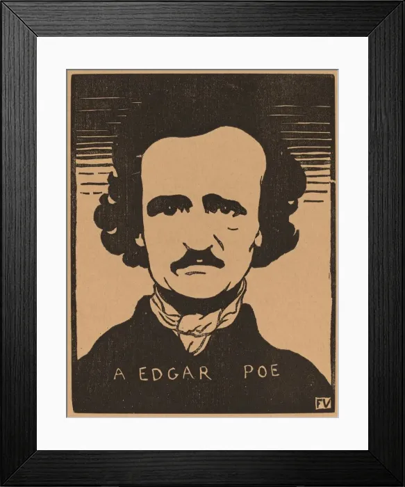 Framed Print : A Edgar Poe, 1894. Creator: Felix Vallotton