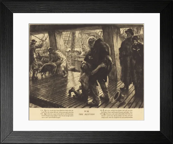 Framed Print : The Return, 1882. Creator: James Tissot Framed Print : The Return, 1882. Creator: James Tissot