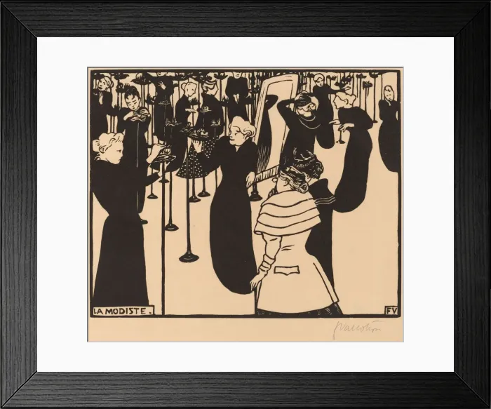 Framed Print : La Modiste (The Milliner), 1894. Creator: Felix Vallotton