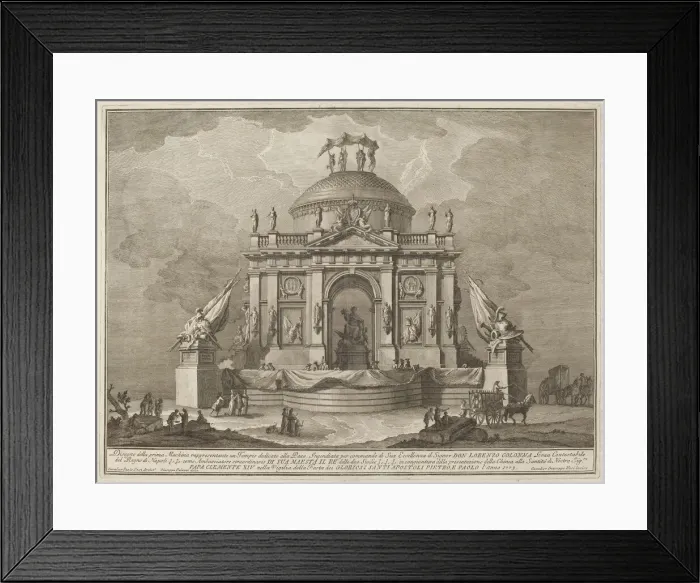 Framed Print : A Temple Dedicated to Peace, for the Chinea'Festival, 1773 Framed Print : A Temple Dedicated to Peace, for the Chinea'Festival, 1773