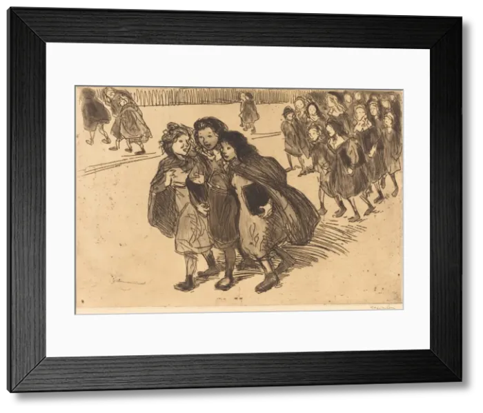 Framed Print : Girls Coming from School (Gamines sortant de l ecole), 1911 Framed Print : Girls Coming from School (Gamines sortant de l ecole), 1911