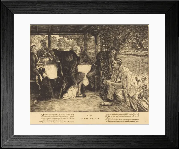 Framed Print : The Fatted Calf, 1882. Creator: James Tissot Framed Print : The Fatted Calf, 1882. Creator: James Tissot