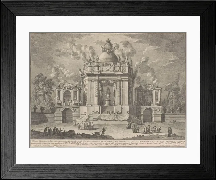 Framed Print : The Prima Macchina for the Chinea of 1771: The Temple of Asclepius, 1771 Framed Print : The Prima Macchina for the Chinea of 1771: The Temple of Asclepius, 1771