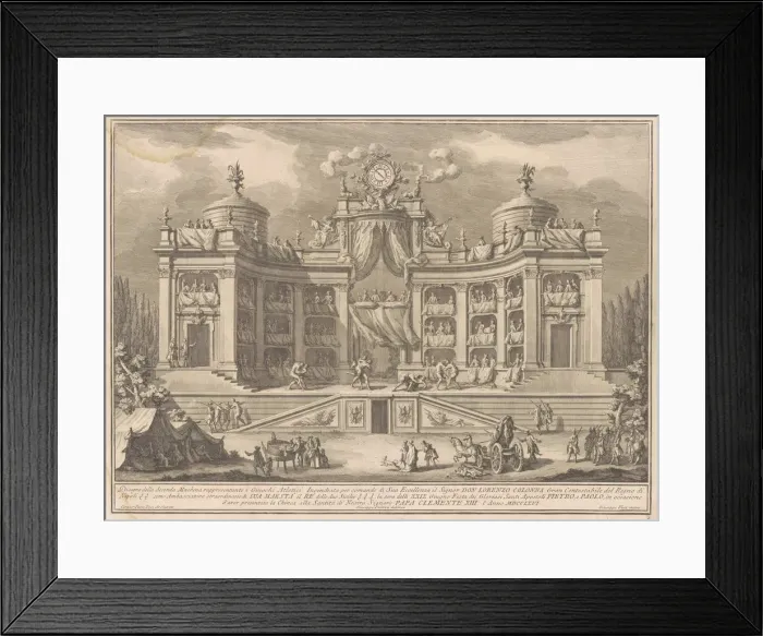 Framed Print : The Seconda Macchina for the Chinea of 1766: A Theater for Athletic Games, 1766 Framed Print : The Seconda Macchina for the Chinea of 1766: A Theater for Athletic Games, 1766