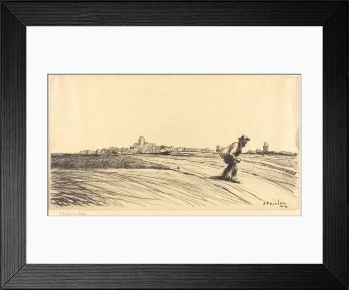 Framed Print : Tramp with Bundle (Le chemineau a la besace), 1914. Creator: Theophile Alexandre Steinlen Framed Print : Tramp with Bundle (Le chemineau a la besace), 1914. Creator: Theophile Alexandre Steinlen