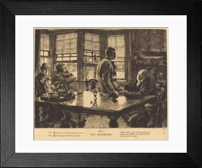Framed Print : The Departure, 1882. Creator: James Tissot Framed Print : The Departure, 1882. Creator: James Tissot
