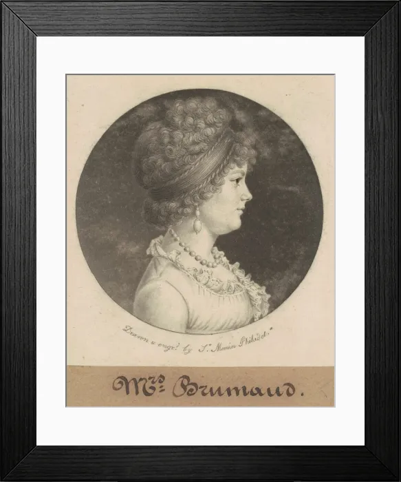 Framed Print : Mrs. Brumaud, 1800. Creator: Charles Balthazar Julien Fevret de Saint-Memin Framed Print : Mrs. Brumaud, 1800. Creator: Charles Balthazar Julien Fevret de Saint-Memin