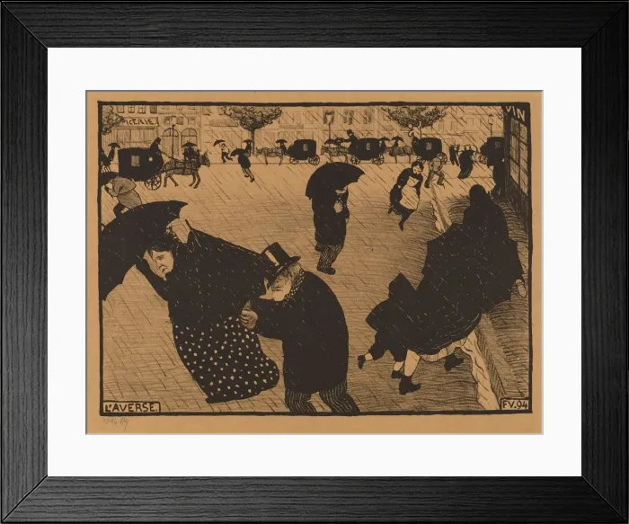 Framed Print : L Averse (The Shower), 1894. Creator: Felix Vallotton Framed Print : L Averse (The Shower), 1894. Creator: Felix Vallotton