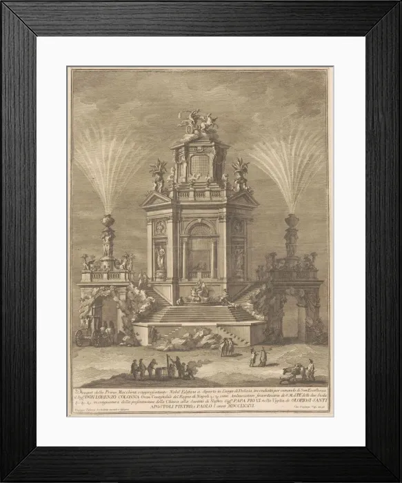 Framed Print : The Prima Macchina for the Chinea of 1776: A Pleasure Palace, 1776 Framed Print : The Prima Macchina for the Chinea of 1776: A Pleasure Palace, 1776
