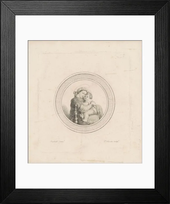 Framed Print : Madonna della seggiola, c. 1795. Creator: Charles Balthazar Julien Fé Framed Print : Madonna della seggiola, c. 1795. Creator: Charles Balthazar Julien Fé
