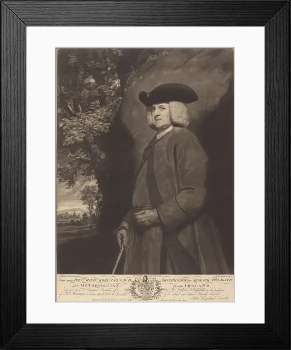 Framed Print : Richard Robinson, published 1775. Creator: John Raphael Smith Framed Print : Richard Robinson, published 1775. Creator: John Raphael Smith