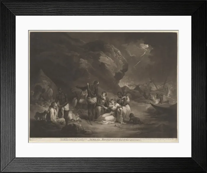 Framed Print : African Hospitality, 1791. Creator: John Raphael Smith Framed Print : African Hospitality, 1791. Creator: John Raphael Smith