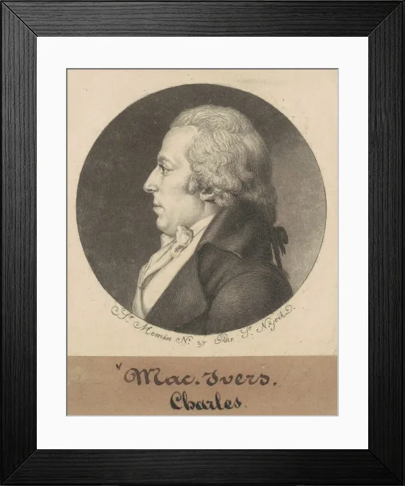 Framed Print : Charles McEvers, 1798. Creator: Charles Balthazar Julien Fevret de Saint-Memin Framed Print : Charles McEvers, 1798. Creator: Charles Balthazar Julien Fevret de Saint-Memin