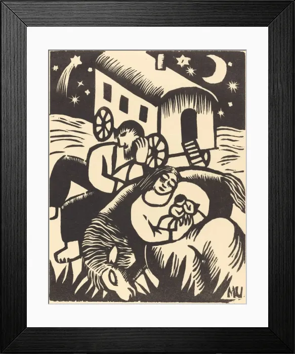 Framed Print : Ruhende Zigeuner, 1918. Creator: Maria Uhden Framed Print : Ruhende Zigeuner, 1918. Creator: Maria Uhden