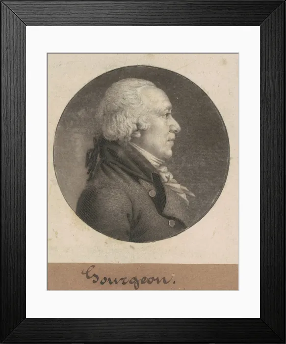 Framed Print : Gourgeon, 1807. Creator: Charles Balthazar Julien Fevret de Saint-Memin Framed Print : Gourgeon, 1807. Creator: Charles Balthazar Julien Fevret de Saint-Memin