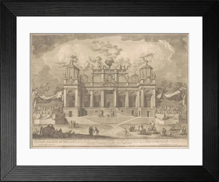 Framed Print : The Prima Macchina for the Chinea of 1770: An Roman Building for Commerce, 1770 Framed Print : The Prima Macchina for the Chinea of 1770: An Roman Building for Commerce, 1770