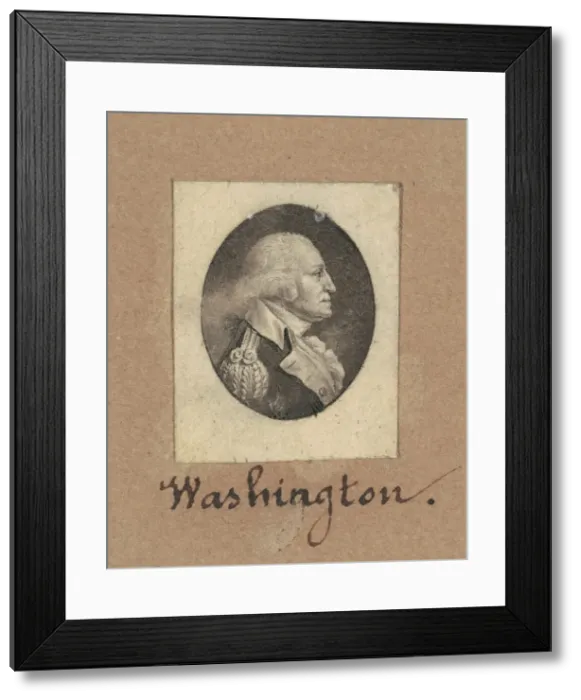 Framed Print : George Washington, c. 1800. Creator: Charles Balthazar Julien Fevret de Saint-Mé Framed Print : George Washington, c. 1800. Creator: Charles Balthazar Julien Fevret de Saint-Mé