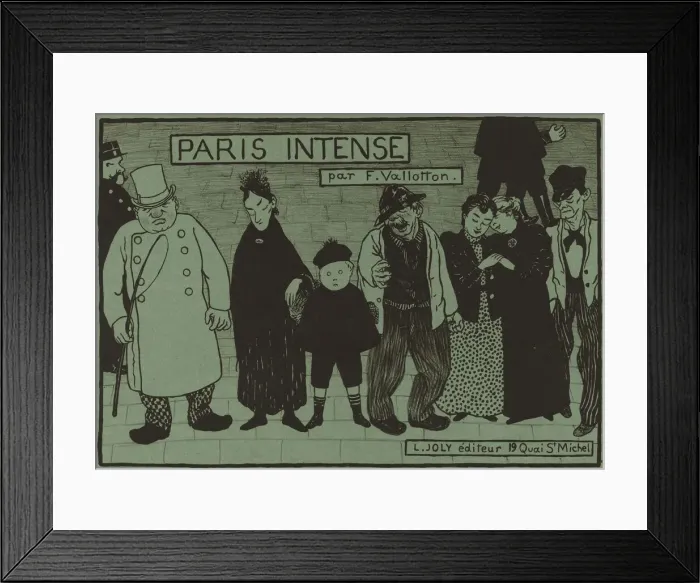 Framed Print : Album Cover for Paris Intense, 1894. Creator: Felix Vallotton Framed Print : Album Cover for Paris Intense, 1894. Creator: Felix Vallotton