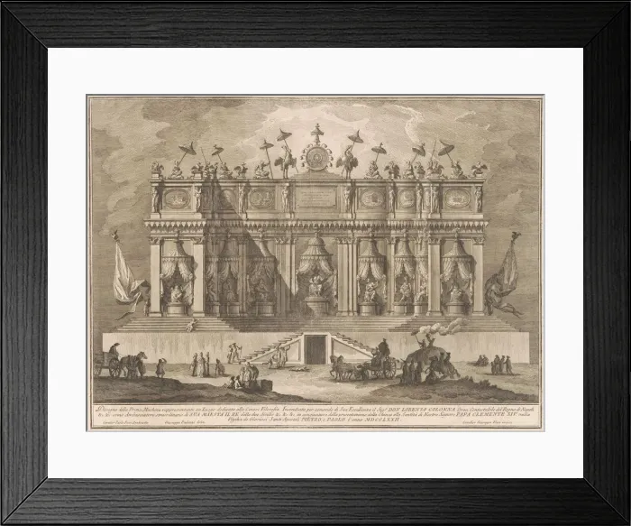 Framed Print : The Prima Macchina for the Chinea of 1772: A Building Dedicated to Chinese Philosophy