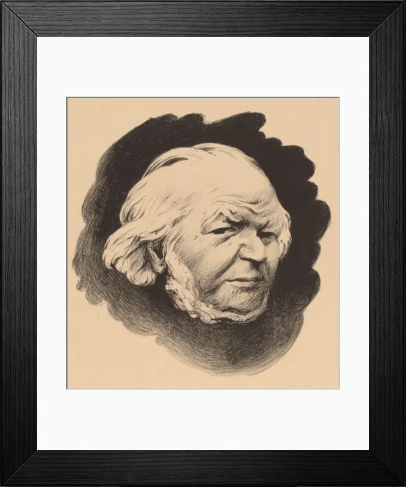 Framed Print : Henri Daumier (Honore Daumier), 1894. Creator: Felix Vallotton Framed Print : Henri Daumier (Honore Daumier), 1894. Creator: Felix Vallotton