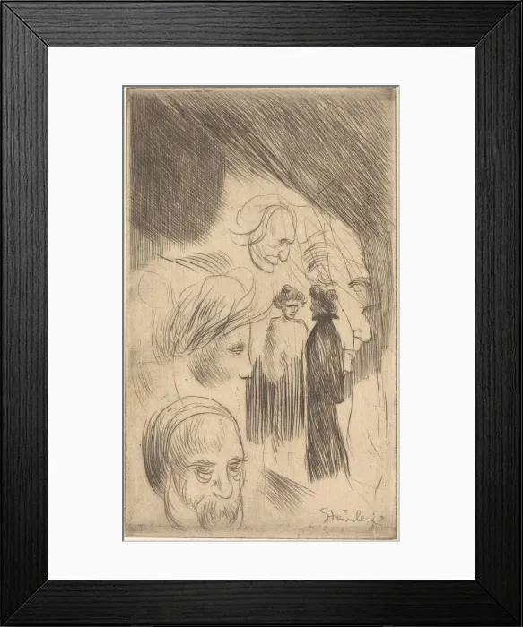 Framed Print : Sketch Plate, 1902. Creator: Theophile Alexandre Steinlen Framed Print : Sketch Plate, 1902. Creator: Theophile Alexandre Steinlen