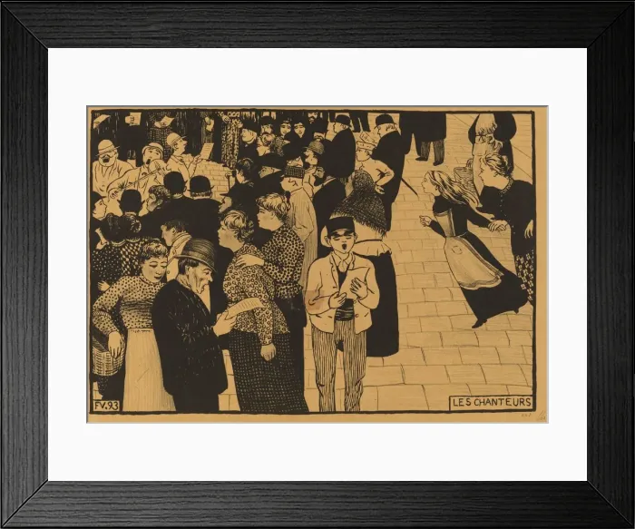 Framed Print : Les Chanteurs (The Singers), 1893. Creator: Felix Vallotton Framed Print : Les Chanteurs (The Singers), 1893. Creator: Felix Vallotton