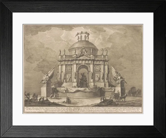 Framed Print : The Prima Macchina for the Chinea of 1773: The Temple of Peace, 1773 Framed Print : The Prima Macchina for the Chinea of 1773: The Temple of Peace, 1773