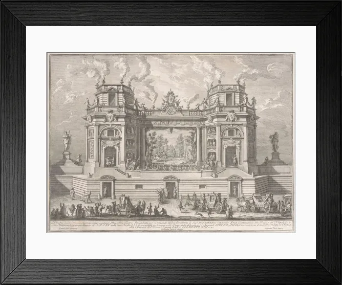 Framed Print : The Seconda Macchina for the Chinea of 1761: A Magnificent Theater, 1761 Framed Print : The Seconda Macchina for the Chinea of 1761: A Magnificent Theater, 1761