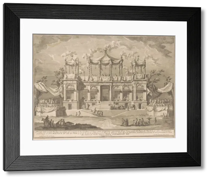 Framed Print : The Seconda Macchina for the Chinea of 1770: The Fish Market Portico, 1770 Framed Print : The Seconda Macchina for the Chinea of 1770: The Fish Market Portico, 1770