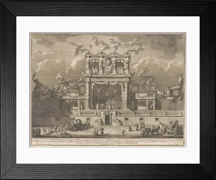 Framed Print : The Seconda Macchina for the Chinea of 1769: A Building for Public Entertainment, 1769 Framed Print : The Seconda Macchina for the Chinea of 1769: A Building for Public Entertainment, 1769