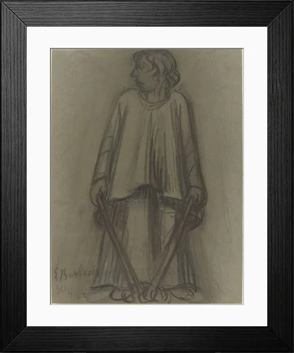 Framed Print : Standing Figure with Extinguished Torches, 1922. Creator: Ernst Barlach Framed Print : Standing Figure with Extinguished Torches, 1922. Creator: Ernst Barlach