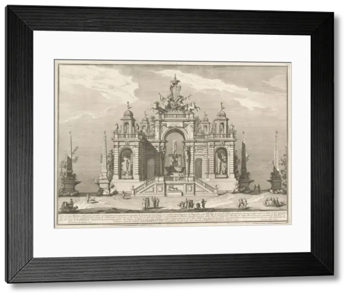 Framed Print : The Seconda Macchina for the Chinea of 1754: An Allegory of Waterworks, 1754 Framed Print : The Seconda Macchina for the Chinea of 1754: An Allegory of Waterworks, 1754