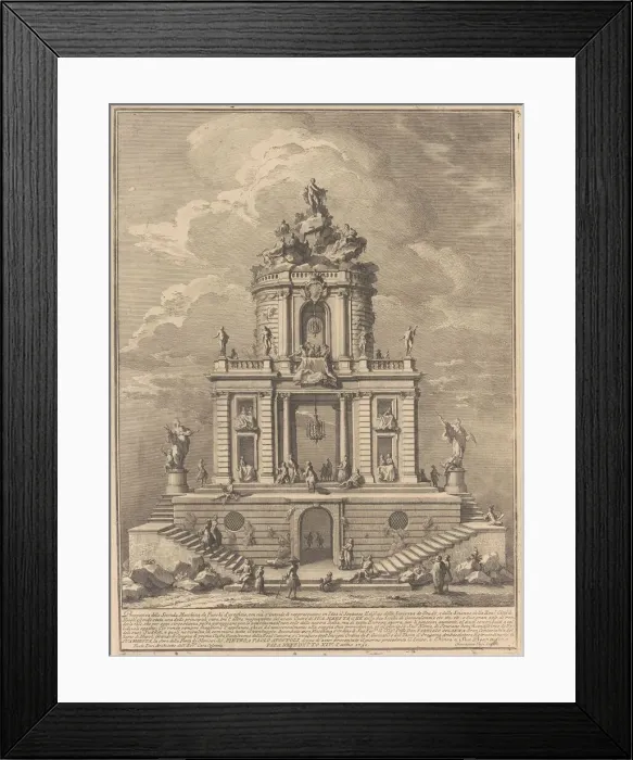 Framed Print : The Seconda Macchina for the Chinea of 1751: The Palace of Wisdom, Studies... 1751 Framed Print : The Seconda Macchina for the Chinea of 1751: The Palace of Wisdom, Studies... 1751