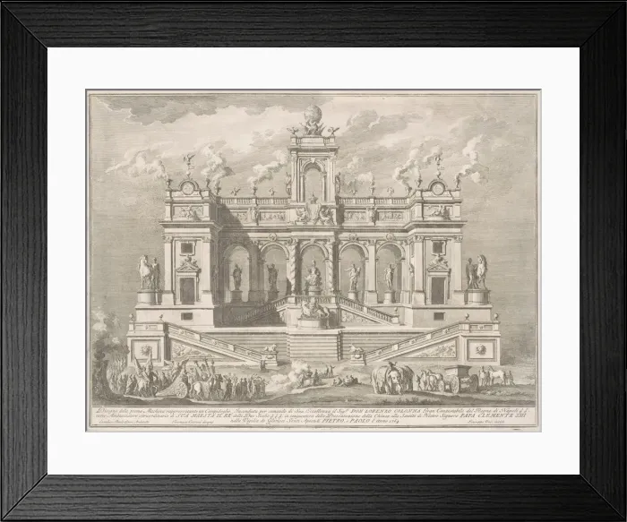 Framed Print : The Prima Macchina for the Chinea of 1764: A Capitol Building, 1764 Framed Print : The Prima Macchina for the Chinea of 1764: A Capitol Building, 1764