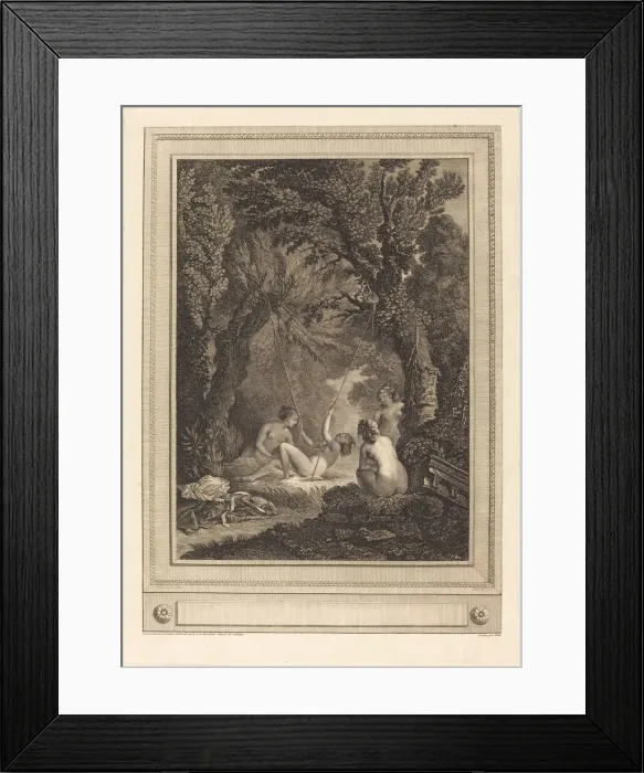 Framed Print : La balancoire mysterieuse, 1784. Creator: Geraud Vidal Framed Print : La balancoire mysterieuse, 1784. Creator: Geraud Vidal