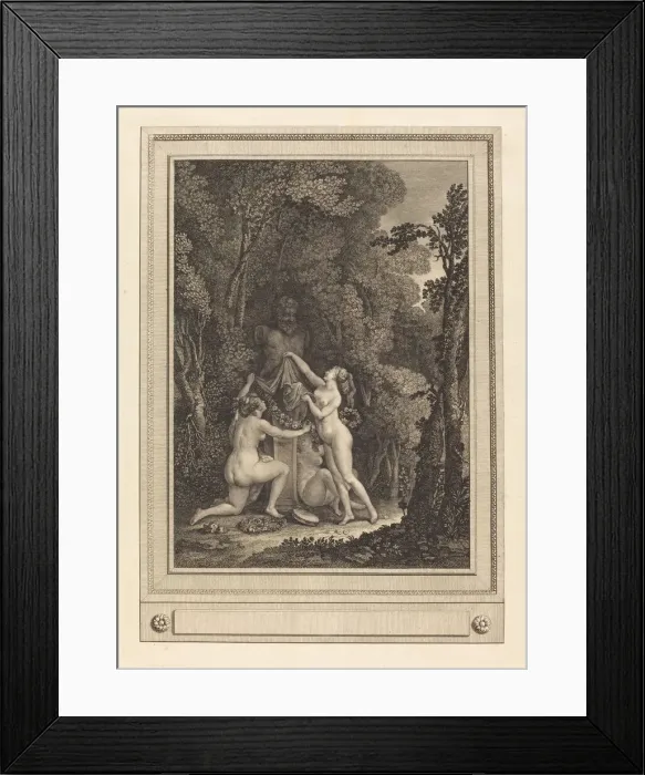 Framed Print : Les nymphes scrupuleuses, 1784. Creator: Geraud Vidal Framed Print : Les nymphes scrupuleuses, 1784. Creator: Geraud Vidal